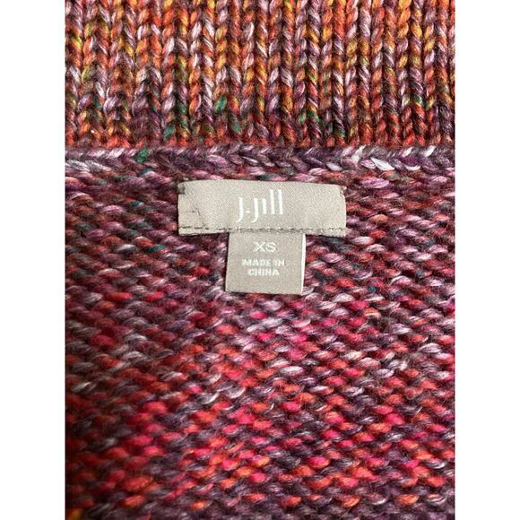 J.Jill women's knit cardigan multicolor Stripe Wool Blend XS - Picture 7 of 7